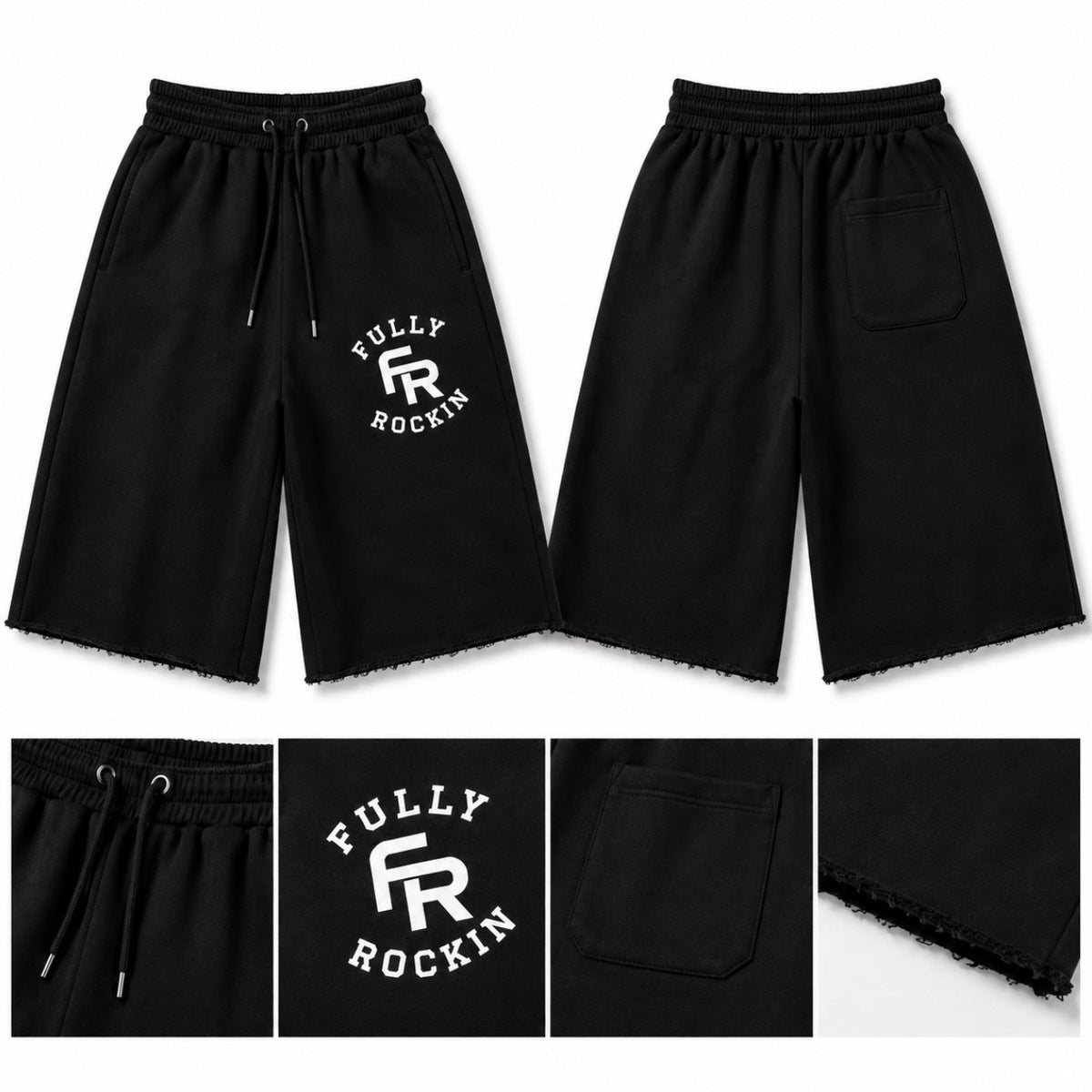 Fully Rockin FR Oversized Shorts – Black