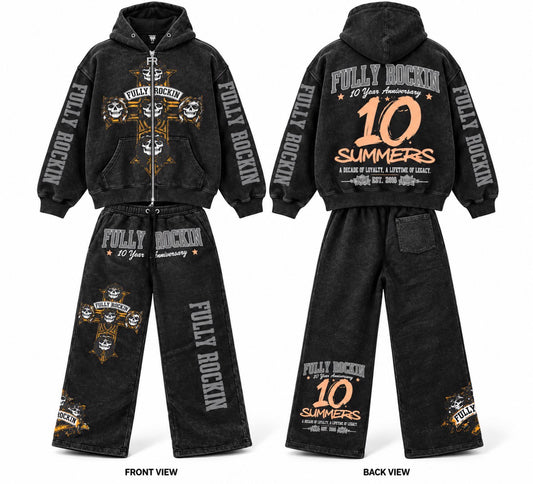Fully Rockin “10 Summers” Anniversary Sweatsuit (set)